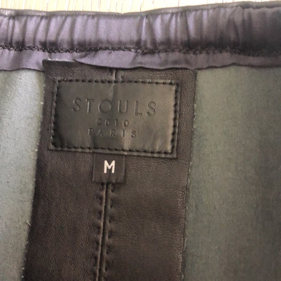 STOULS Paris mini leather skirt Size M - Picture 10 of 14